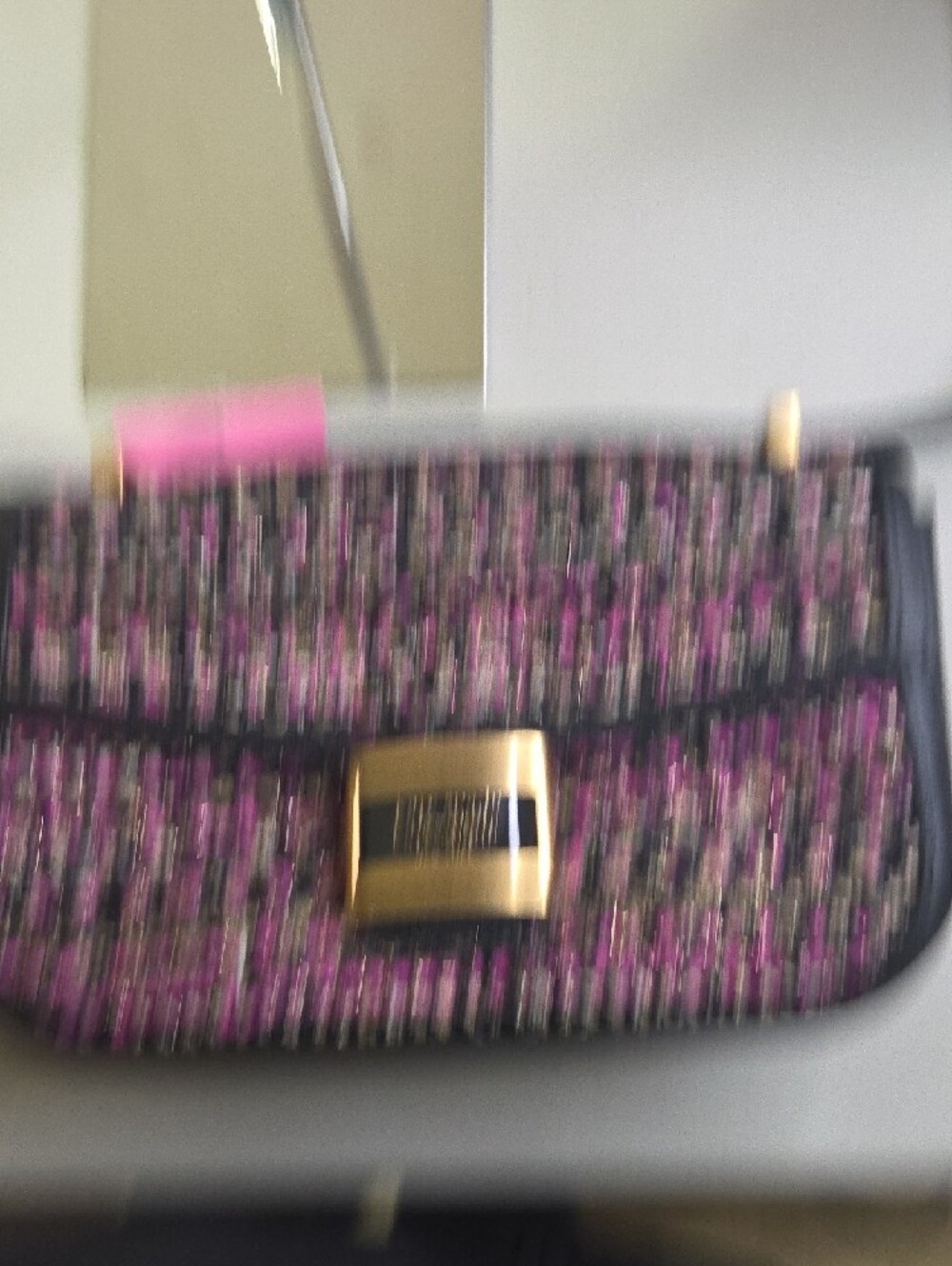 kate spade black & pink tweed crossbody bag - Picture 8 of 10